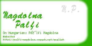 magdolna palfi business card